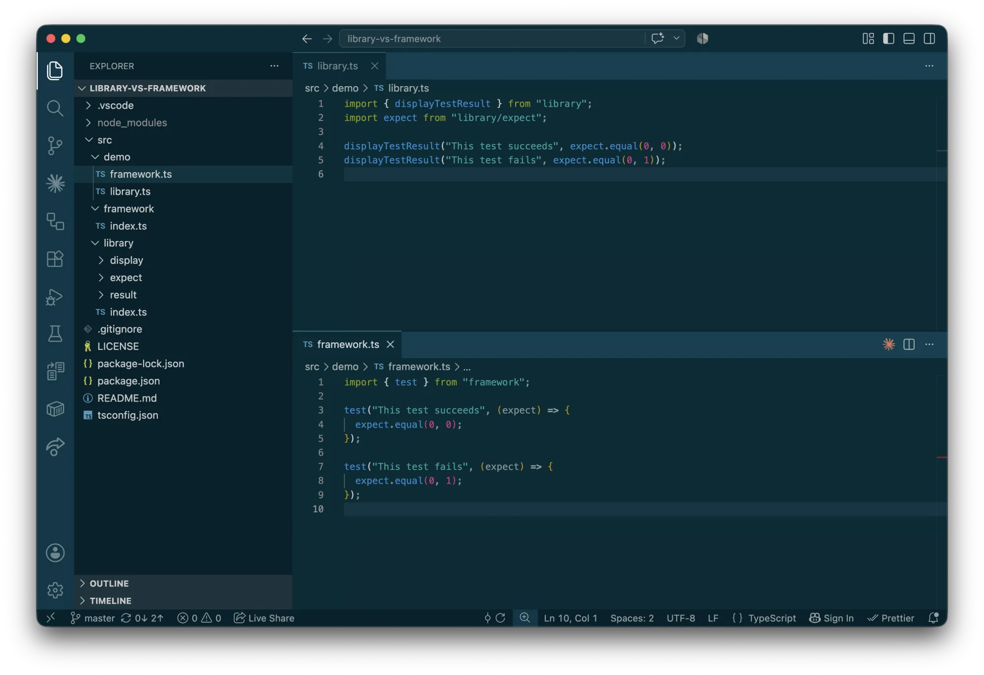 Librairie vs. framework